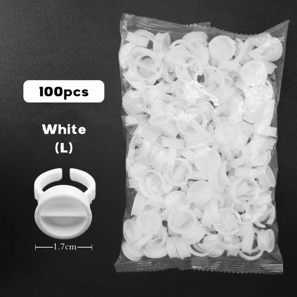 

100 шт., простые пластиковые чашки с кольцами для чернил, одноразовые многофункциональные держатели для пигментов, контейнер для микроблейдинга, пигментные чашки, аксессуары