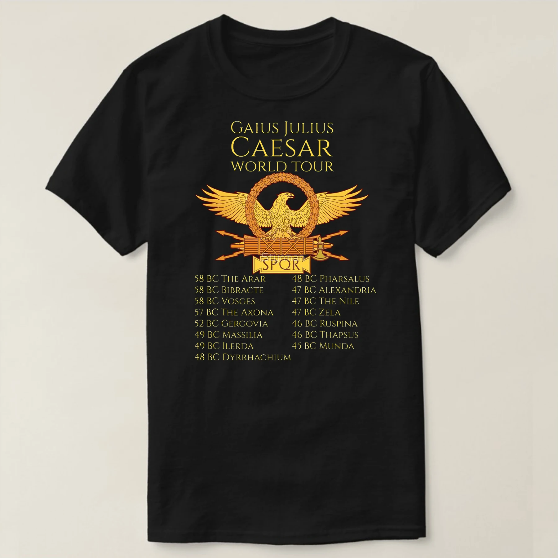 Roman Empire Gaius Julius Caesar World Tour T Shirt. High Quality Cotton, Loose, Big Sizes, Breathable Top, Casual T-shirt S-3XL