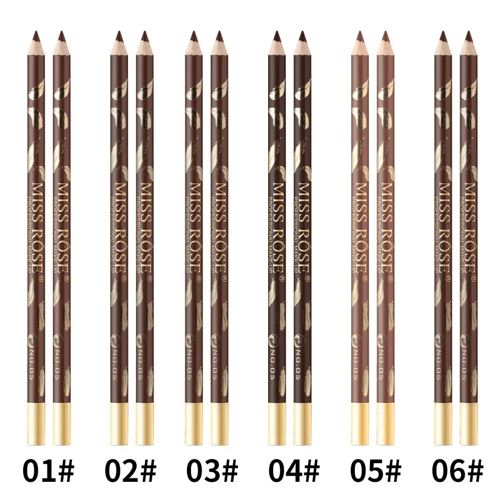 12Pcs/lot 6 Color Waterproof Eyebrow Pencil Professional Makeup Artist With Sharpener Eyebrow Pen Long-lasting Eye Cosmetics