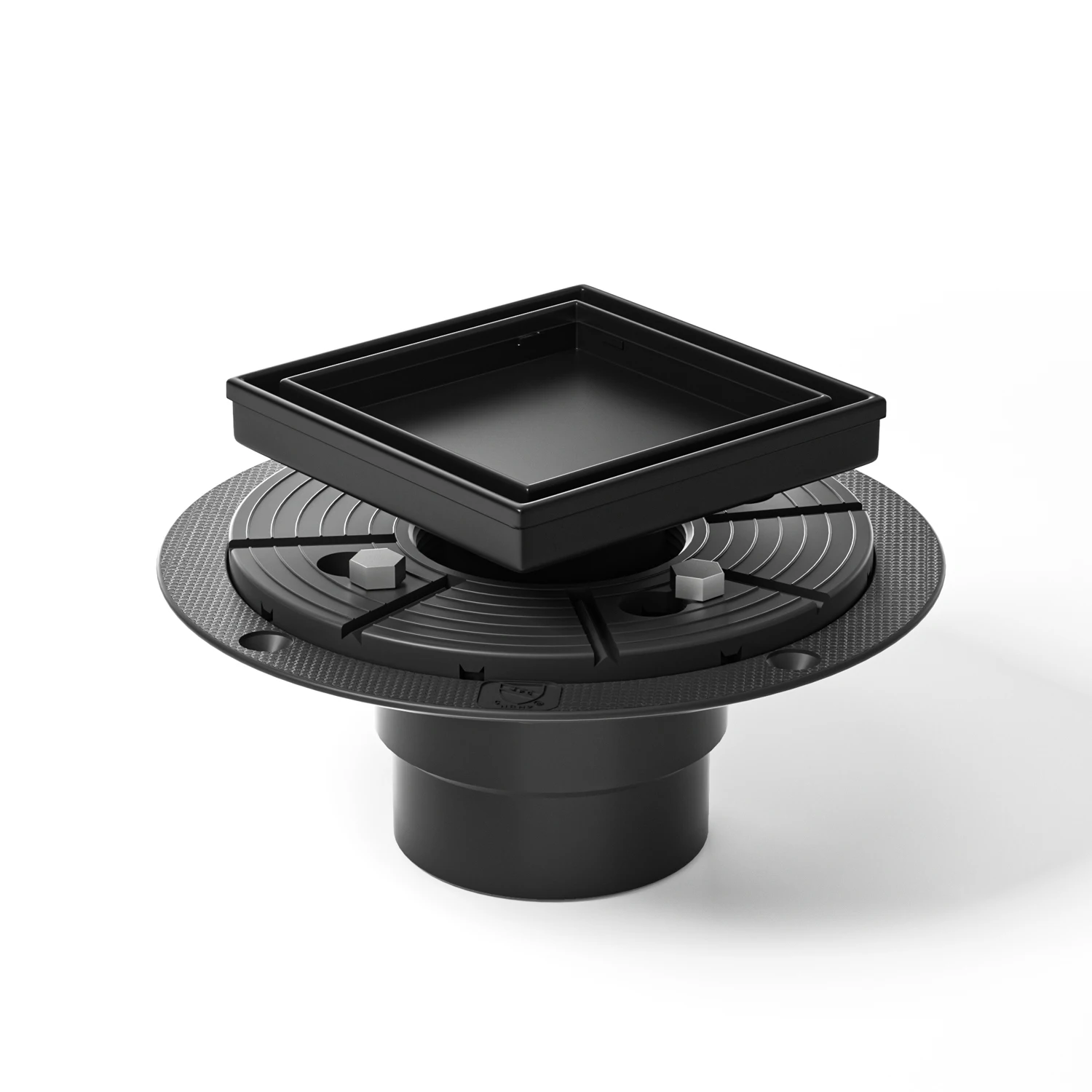 الجملة بلاط أسود مضاد للرائحة إدراج استنزاف أرضية الدش مع 2 في 1 شبكات غطاء مصفاة نحى مصارف أرضية مربعة