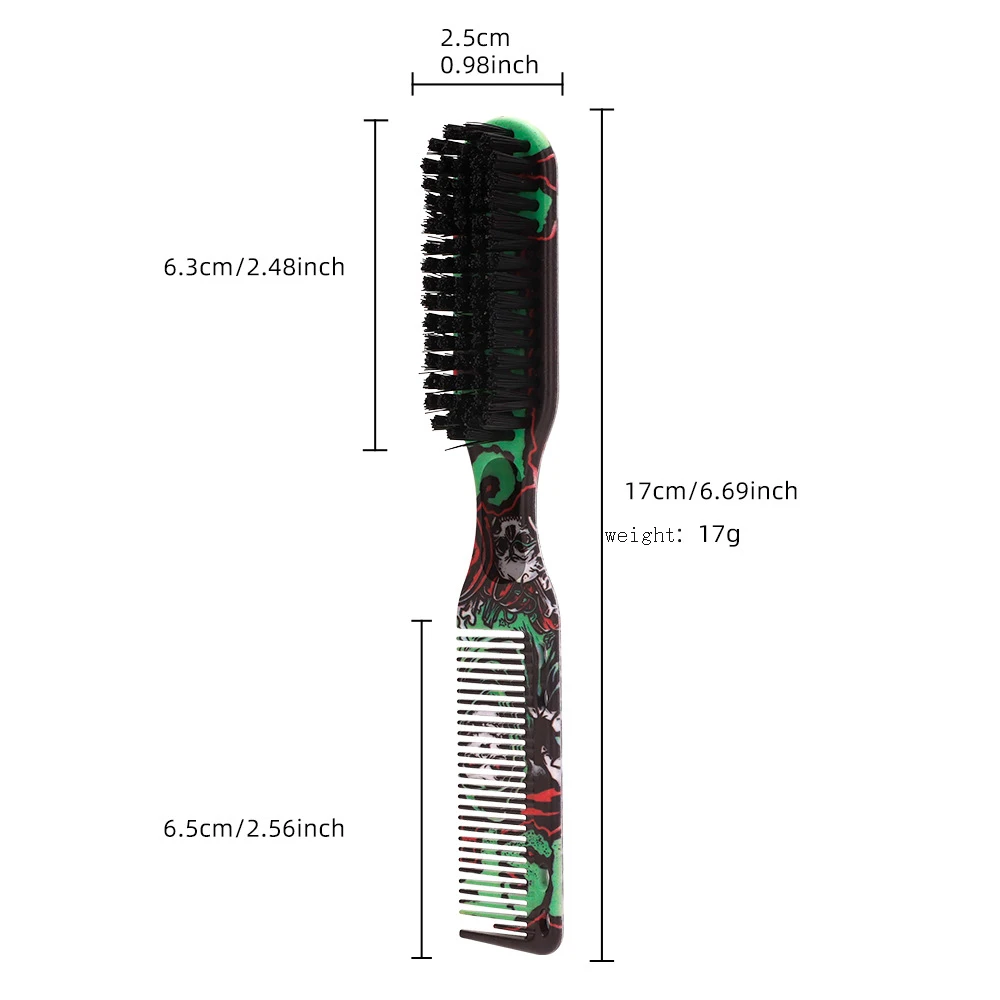 Barbershop Double Sided Brush Professional Face Neck Broken Hair Cleaning Brush Men Beard Styling Comb Salon Home Tools Supplies