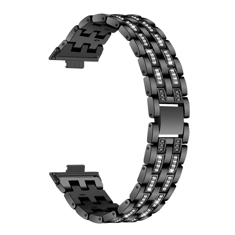 حزام معدني لساعة هواوي فيت 3 حزام ساعة من الفولاذ المقاوم للصدأ Correas reloj لساعة هواوي فيت 3 استبدال سوار ربط الماس