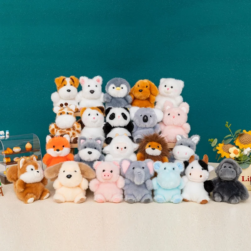 

11cm Cute Plush Anime Companion Doll Cartoon Fox Cow Koala Elephant Rabbit Bear Panda Dog Soft Toy Desk Companion Sleeping Gift