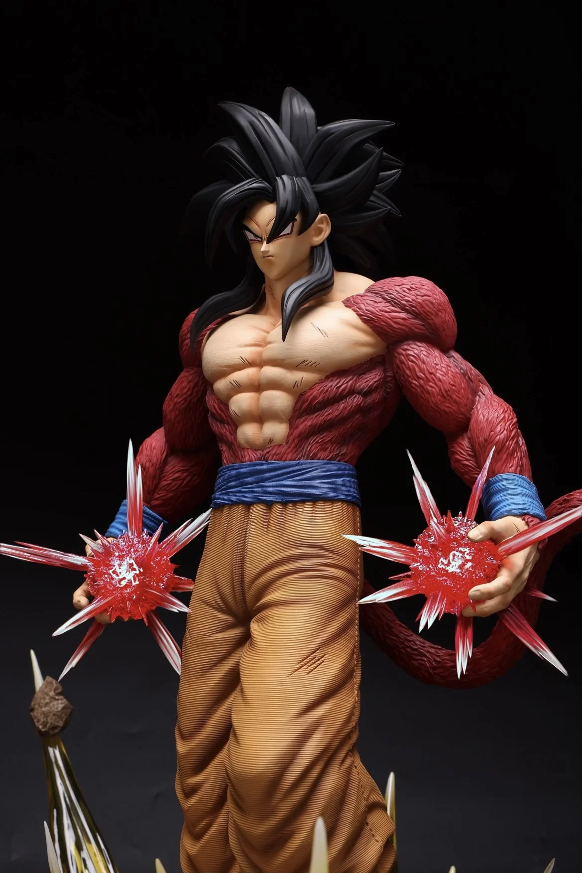 40cm Dragon Ball Gt Figure Son Goku Super Saiyan 4 figurki Anime z kreskówek kolekcja pcv posąg Model zabawki ozdobne