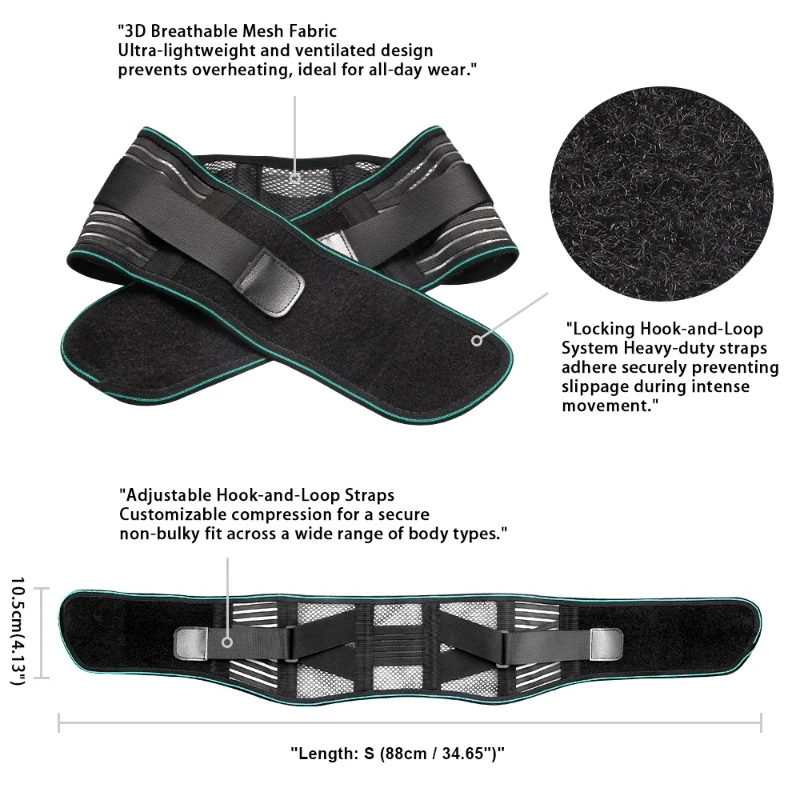 1PCS Sports Waist Support Lower Back Brace Designed Alleviate Sciati Nerve Painfeaturing Breathable Summer Design Perfect Sports