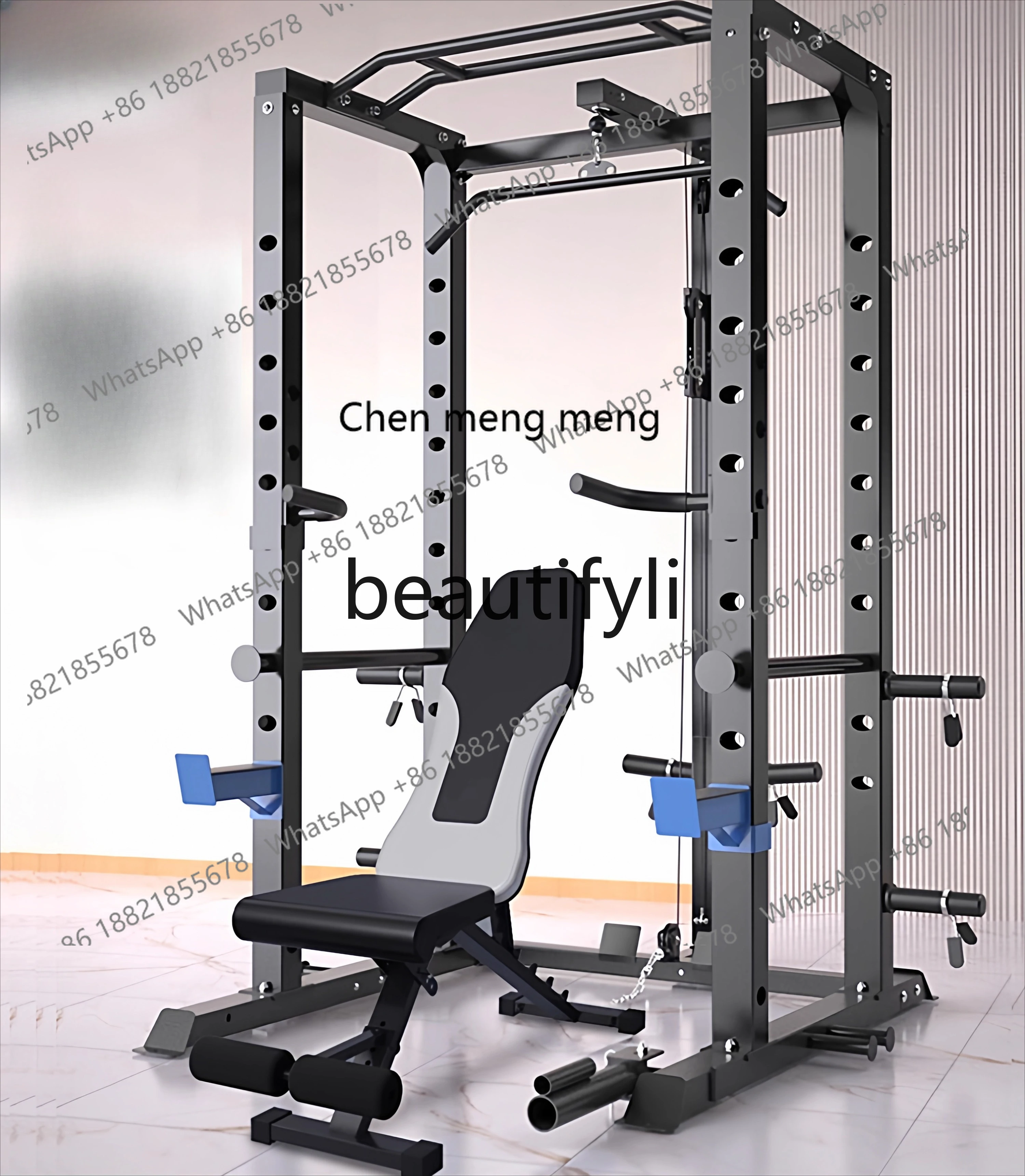 

Professional, fitness home fitness equipment multi-functional one-piece free full-frame bench press squat rack