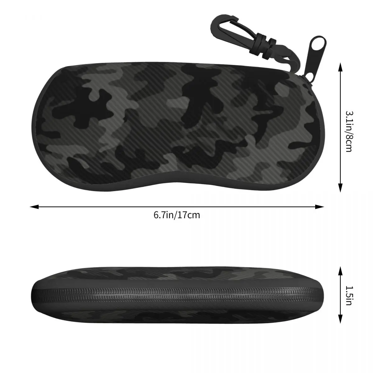 Custom Carbon Camo Shell Eyeglasses Case Men Women Cute Camouflage Glasses Case Sunglasses Box Pouch