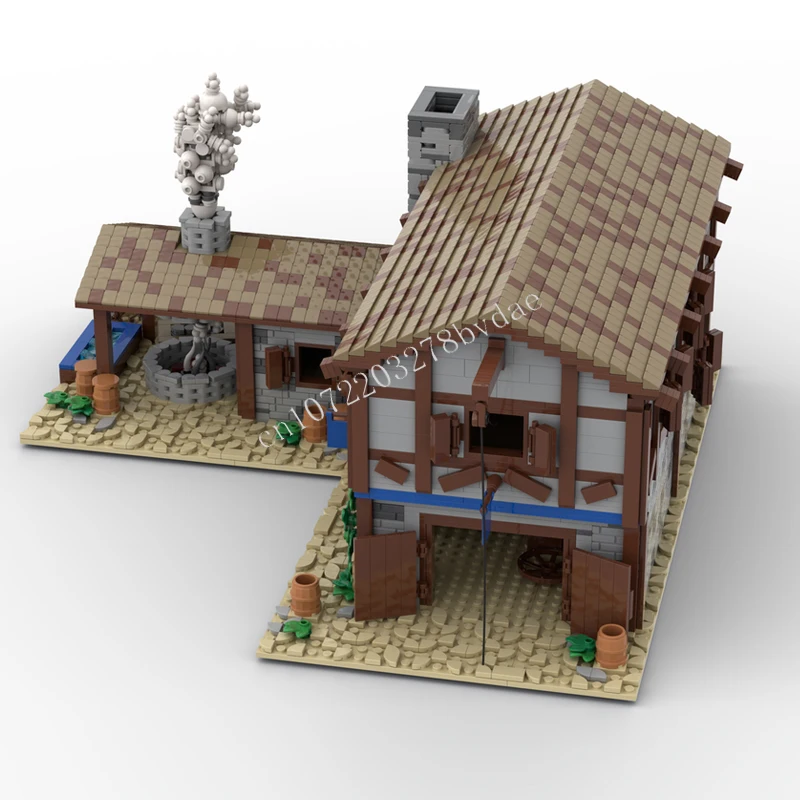 MOC Model importer décennie ks, Age of Empires-Blacksmith, Creative Street View, Architecture Tari, Assembly Toys, Gifts, 3973Pcs