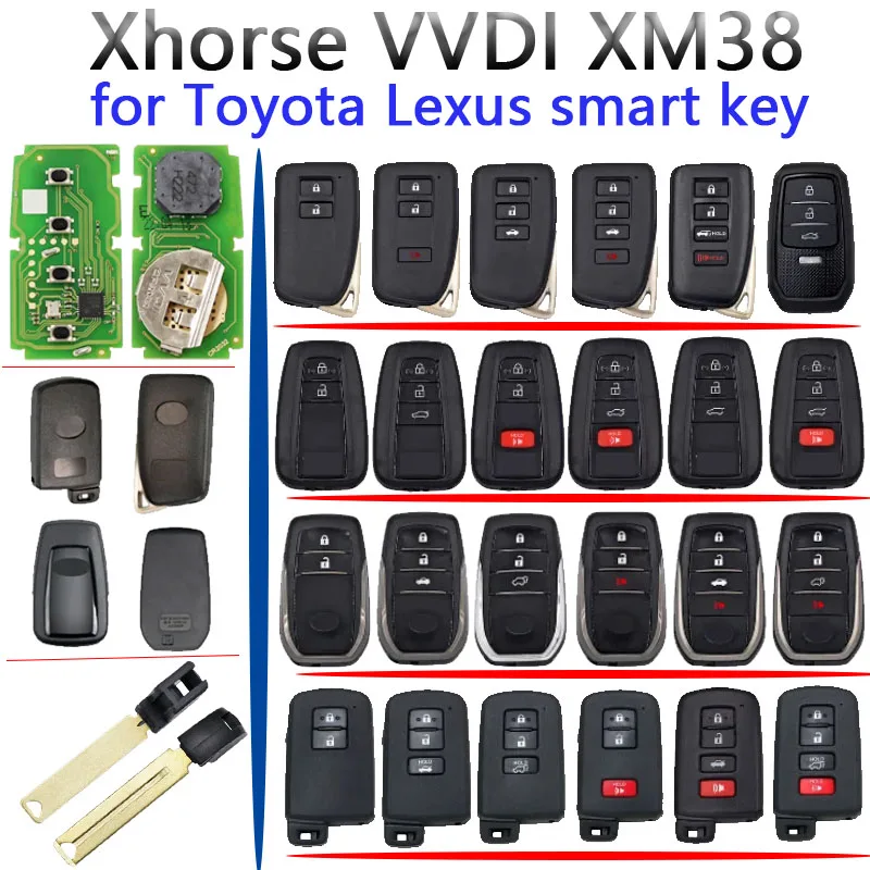 Xhorse VVDI XM38 Car Key Auto Remote Smart Key Generate By Plus Max VVDI2 MINI Key Tool for Toyota Lexus XSTO01EN 8A 4D 4A Chip