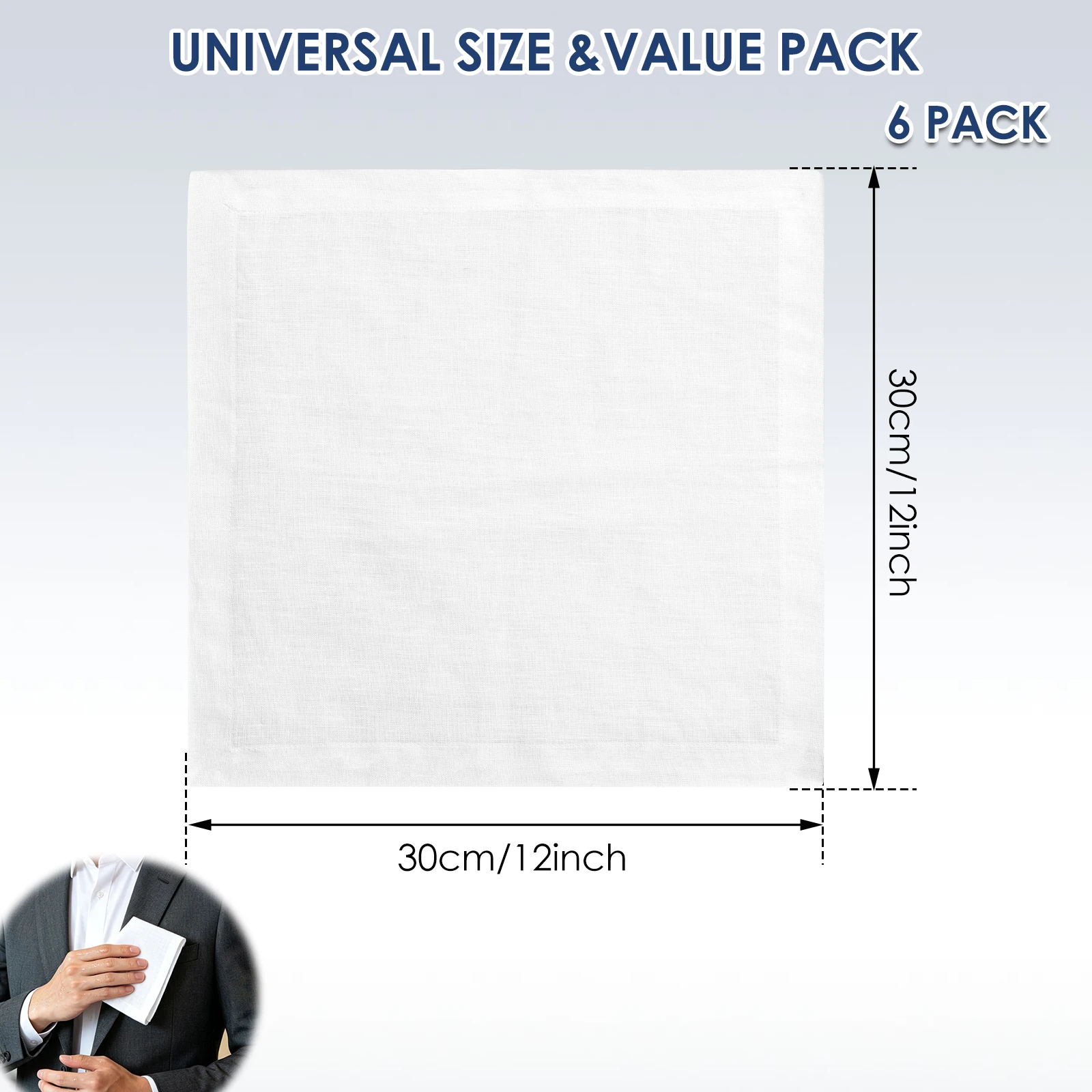 منديل جيب من الكتان بطول 30 سم - مراجعة Handkerchief Cotton Men وسعره