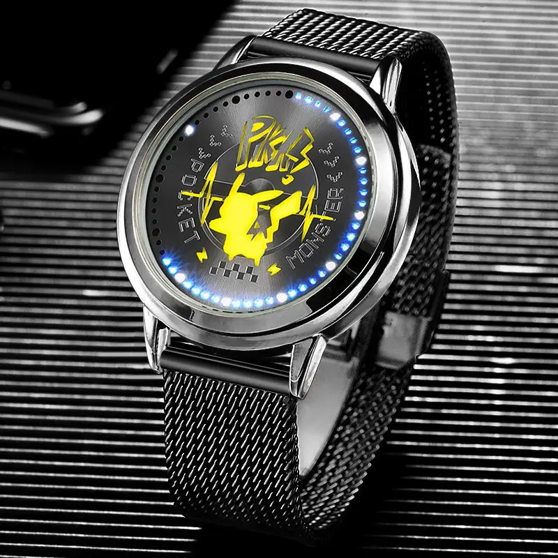 Pokemon Waterproof Watch Pokémon Pikachu Blue Camp Pokemon Anime Touchscreen