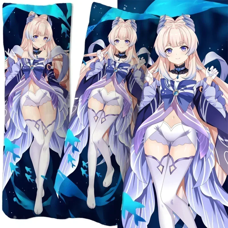 

Game Genshin game, подушка для обнимания тела Genshin Kamisato Ayaka, Барбара гонг, синьхай, подушка для тела, наволочка, двухсторонняя Сексуальная 3d-печать