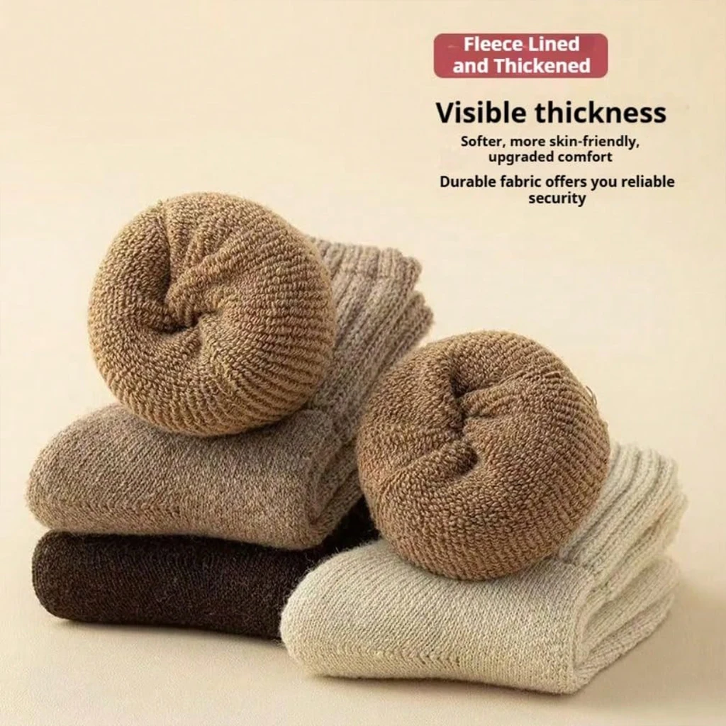 1/5 أزواج من جوارب الشتاء النس - مراجعة Thermal Sock Winter وسعره