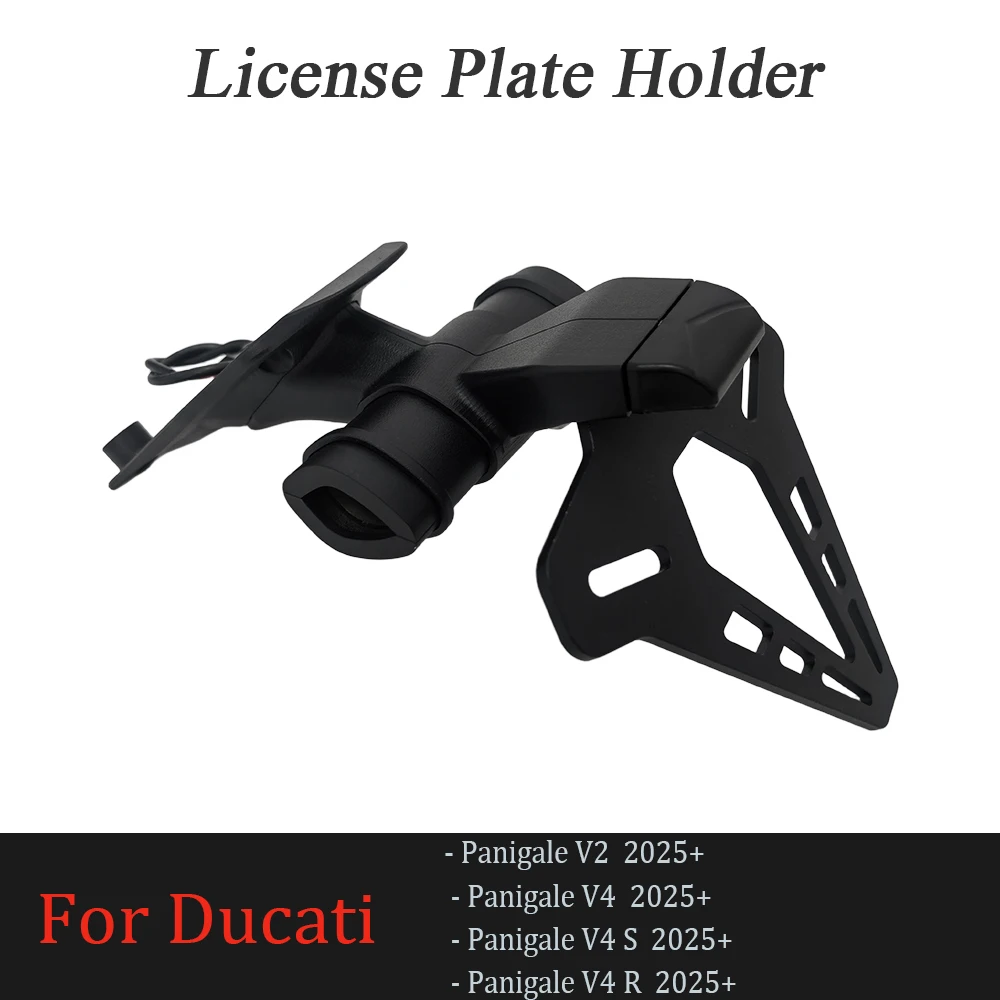 

Motorcycle Rear Short Tail Stock License Plate Holder Tailstock Frame Bracket For Ducati PANIGALE V2 V4 V4S 2025+