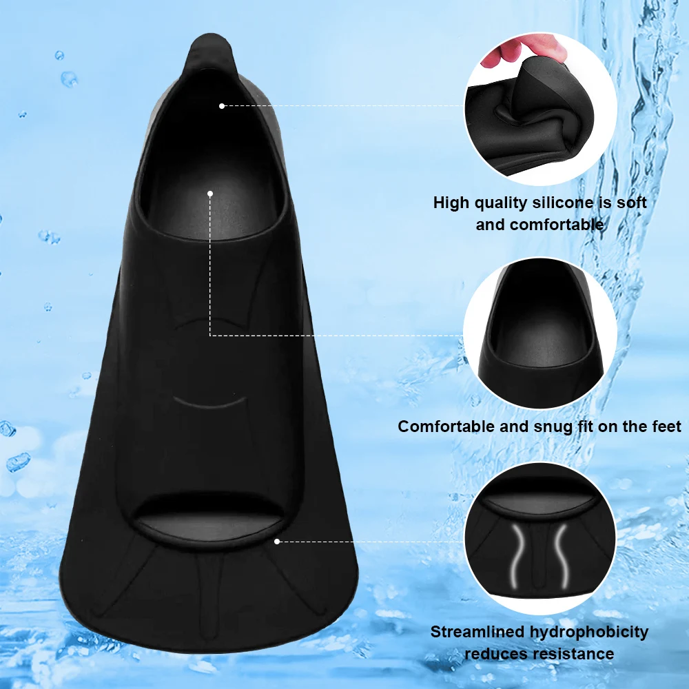 Scarpe da rana corte per adulti Nuova pinna da nuoto in silicone Allenamento professionale Immersioni Palmate Forniture per immersioni Pinne da nuoto Propulsione