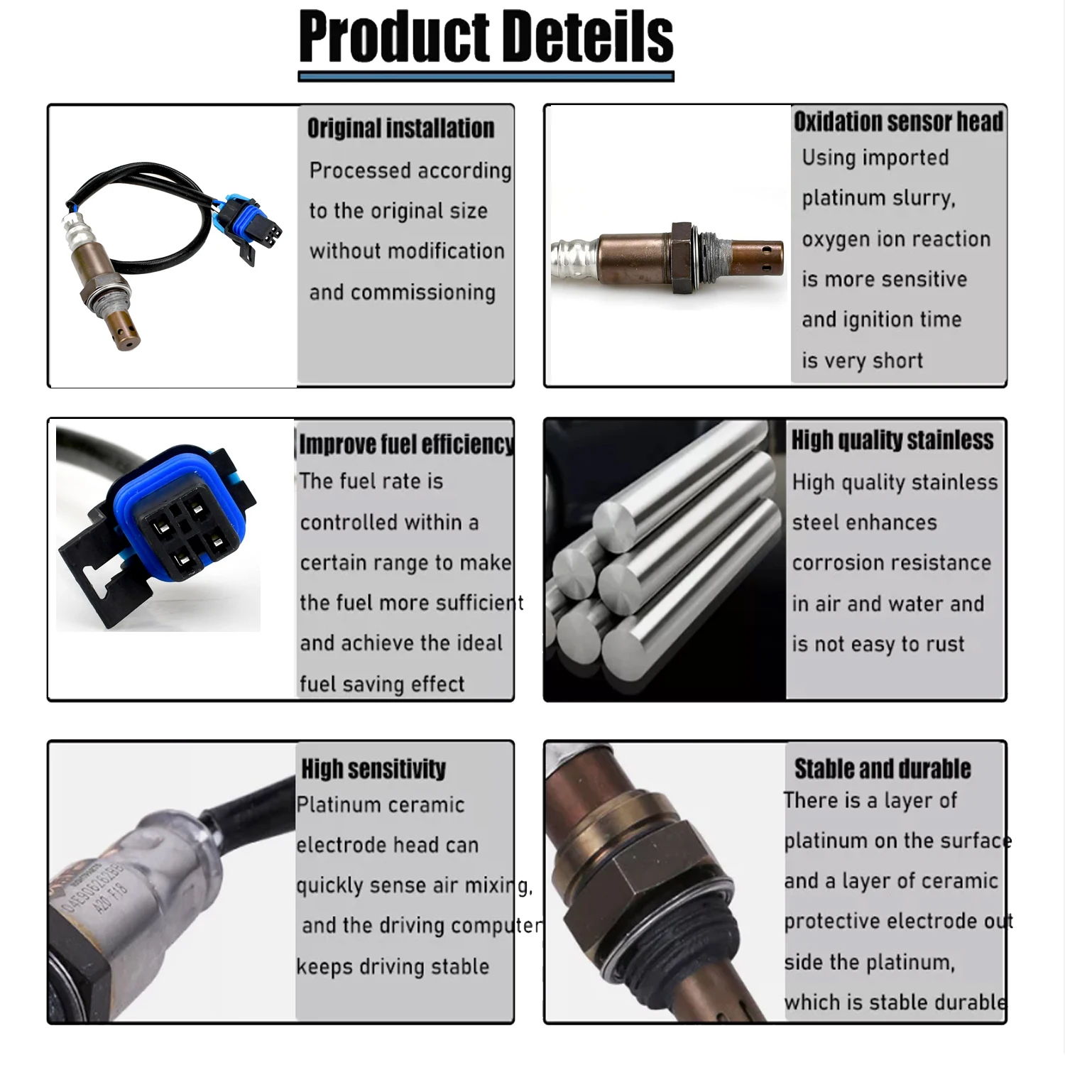 12589321 New Lambda Probe O2 Oxygen Sensor For Chevrolet Silverado Suburban Avalanche 1500 GMC Yukon XL Sierra 1500 234-4337