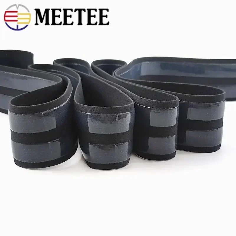 1/2/3M 5cm Non-slip Silicone Elastic Band Nylon Polyester Rubber Bands DIY Clothes Sewing Pants Belt Stretch Webbing Tapes