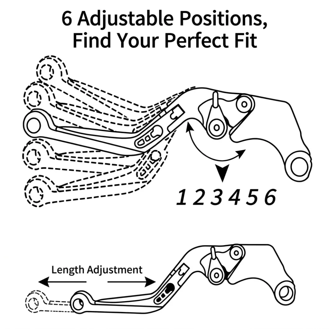 Suitable for Kawasaki ZX7R/ZX7RR 1996-2003, motorcycle handlebars, brake clutch levers, folding anti fall brake levers view 6