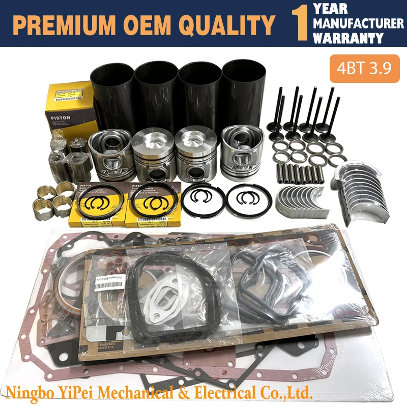 4BT3.9 Overhaul Rebuild Kit For 4BT Cummins 3.9 Engine Komatsu S4D102 PC200-6