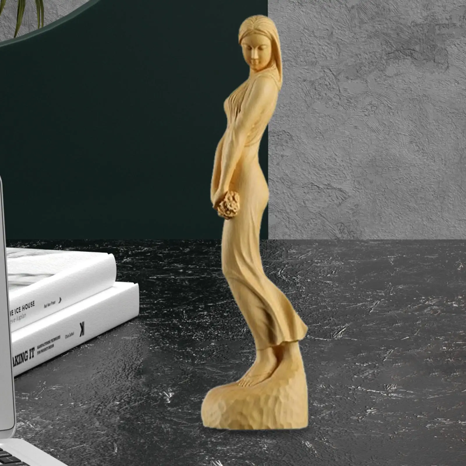 Girl Statue Collectible Desktop Ornament for Bedroom Office Living Room