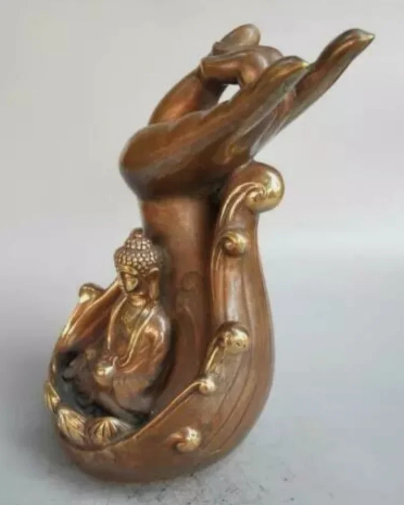 Chinese pure brass sakyamuni Buddha statue