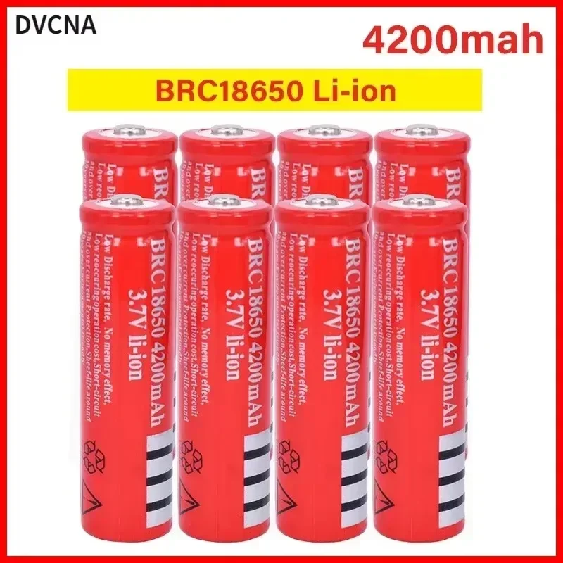 New 100% original 3.7V 4200 mAh 18650 lithium rechargeable battery, suitable for flashlights, microphones, etc