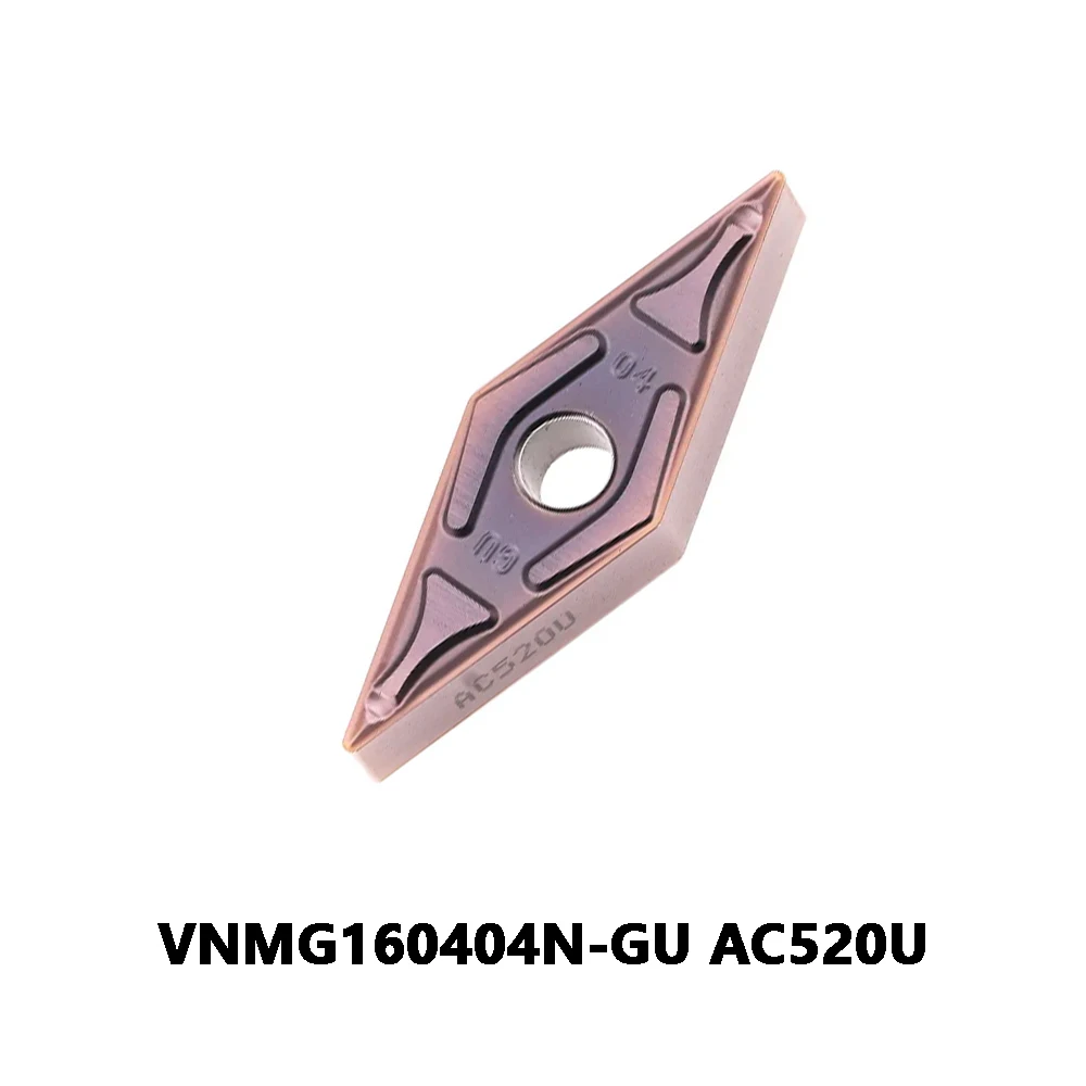 Original Inserts VNMG 160404 VNMG160404 VNMG1604 N GU VNMG160404N-GU AC520U 35° Carbide Plates CNC Lathe Cutter Machine Holder