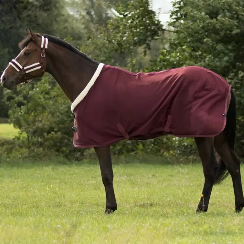 

Horse Stable Rug Fleece Fabric Sweat Wicking Warm Interior Perfect For Horse Care And Stable Daily Rest Comfortable Blanket