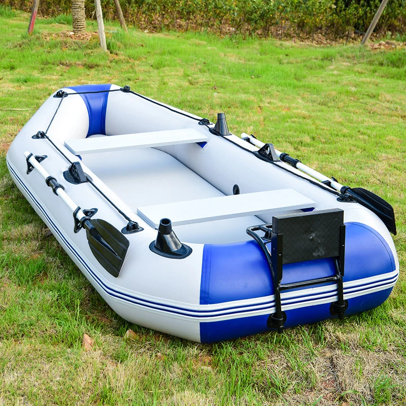 2.7m Inflatable Boat PVC 0.9mm Highfield Rubber Boat Small Fishing Boat Air Deck Drop Stitch for Lakes & Rivers