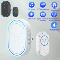 Smart Wireless Doorbell Home Waterproof Remote Control Doorbell Safe Convenient Doorbell for Home Office EU UK US Plug Optional