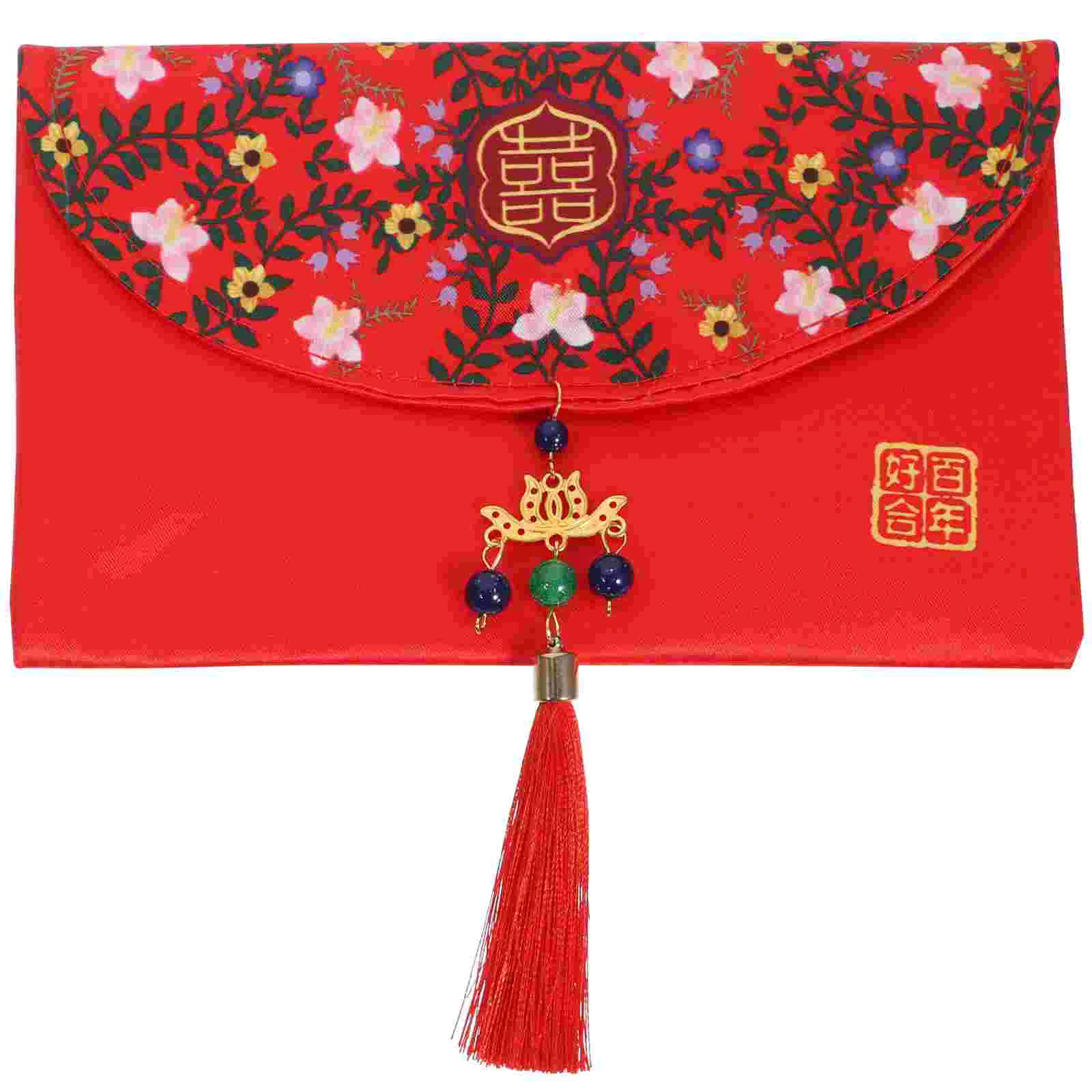 

Gift Bag Decoration Fabric Red Envelopes Chinese Style Wedding Money Packet Hong Bao