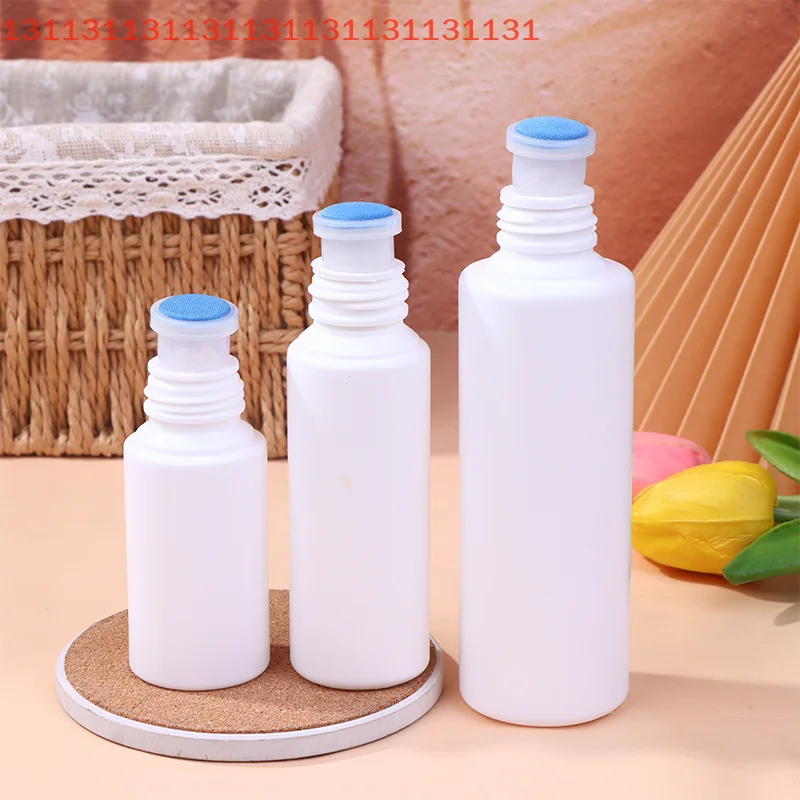 Refillable Sponge Head Applicator 50/80/150ML Empty Plastic Liquid Medicine Bottles for Skin Care Scalp Hair Antipruritic Storag