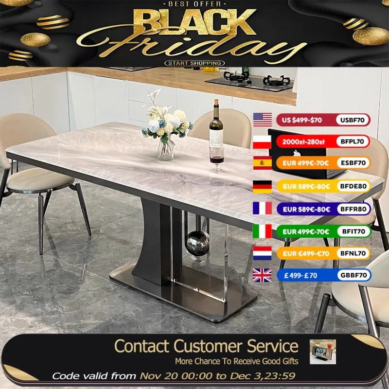 

Unique Rectangular Dining Table Modern Luxury Design Salon Kitchen Dining Table Modern Italian Esstisch Furniture Home Sets