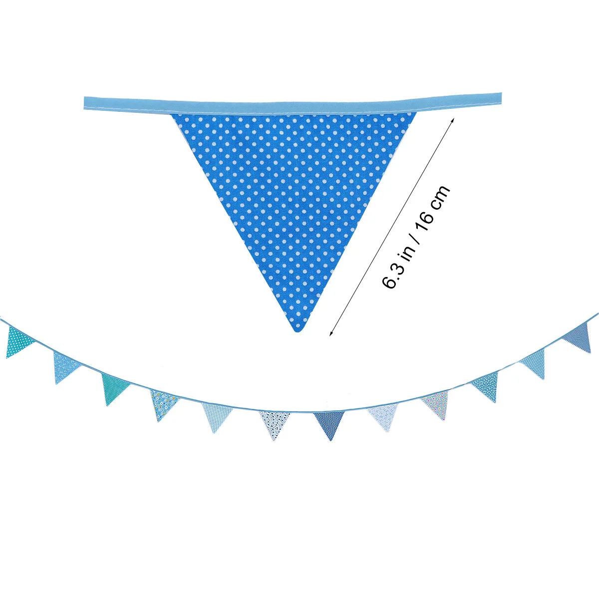 

10M Cotton Party Banner Flags Bunting Double Sided Hanging Decoration For Wedding Halloween Kids Room Home Wall Door Background