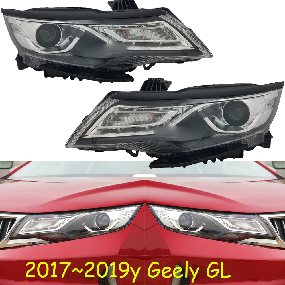 1pcs SUV car bumper headlamp for Geely Emgrand GL headlight 2017~2019y head lamp Geely Emgrand GL fog lamp