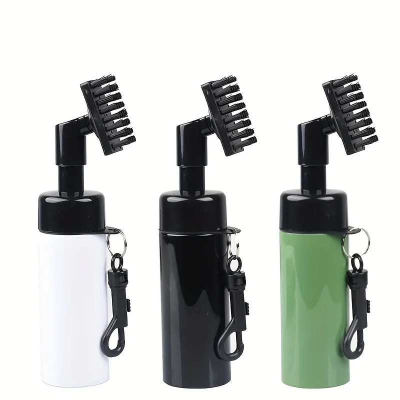 Golf Clubs Cleaning Brush Portable Golf Club Groove Brush with Push Type Water Bottle Water Brush Golf Swing Groove Cleaner