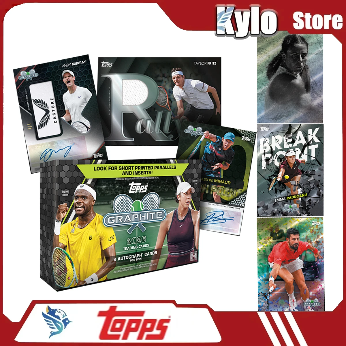 

2026 Topps Graphite Tennis Graphite Series Sports Trading Card Collection Cards Designer Toys Newly Released Surprise Gift