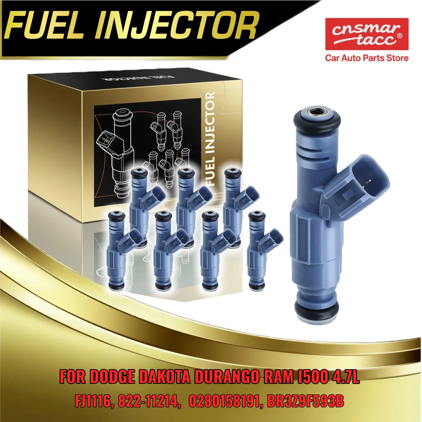 

Топливные форсунки для Jeep Dodge 4,7 л V8, 8 упаковок 0280155849 Подходит для Grand Cherokee Ram 1500 2001–2007 гг.