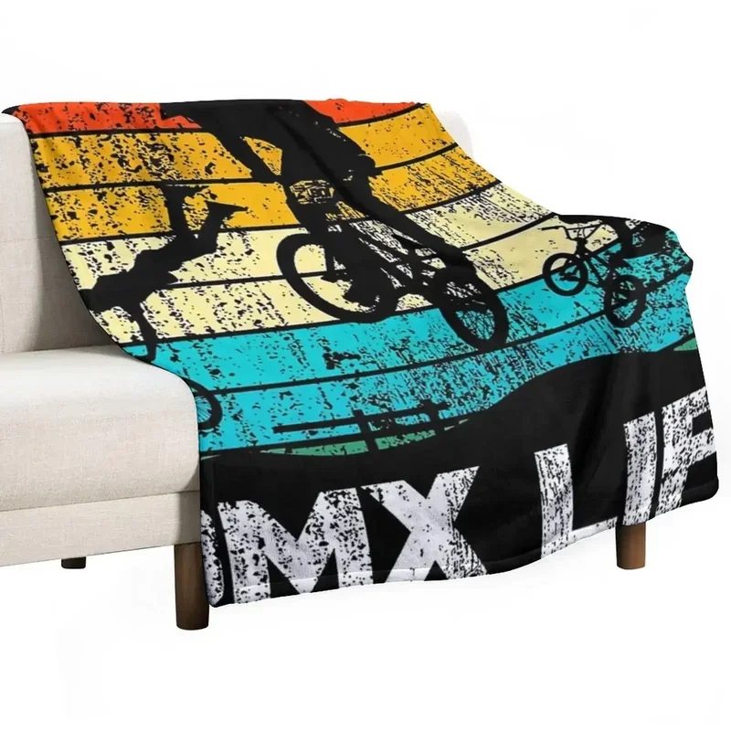 

BMX Life Retro Vintage Throw Blanket Heavy Sleeping Bag Blankets