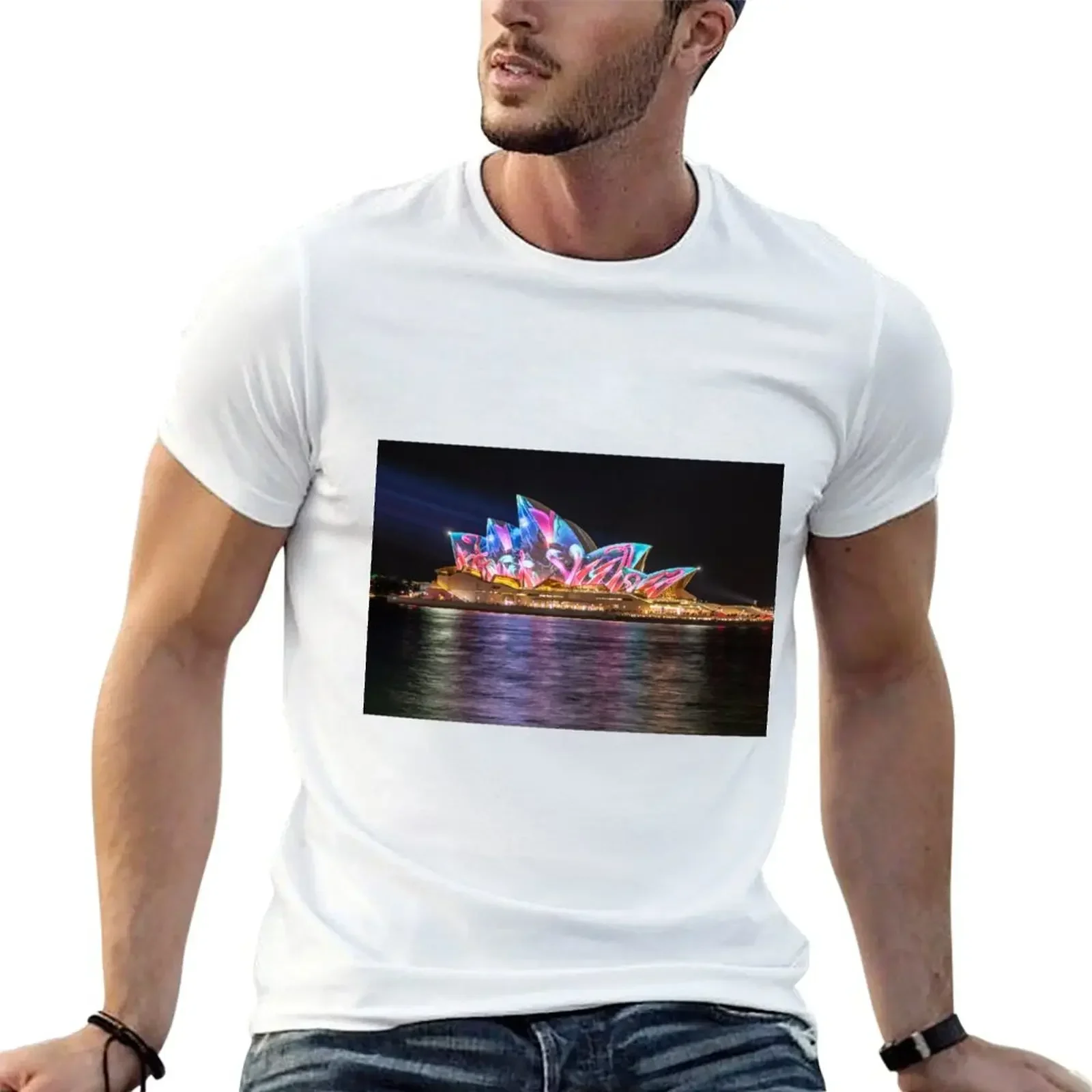 Sydney Opera House during Vivid Sydney 2017 T-Shirt vintage graphic tee graphics anime tshirt boys whites funny t shirts men