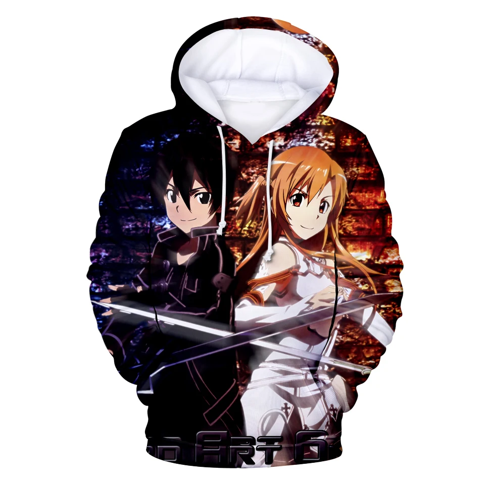 

Cartoon Men's Hoodies Anime Sword Art Online Men's Hoodies Spring Pullover 2022 Hot Sale 3D Printed Casual Sweatshirts Cool Tops