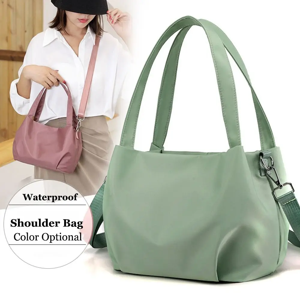 Solid Color Nylon Crossbody Bags for Women Casual Top Handle Handbags Waterproof Lightweight Shoulder Bag