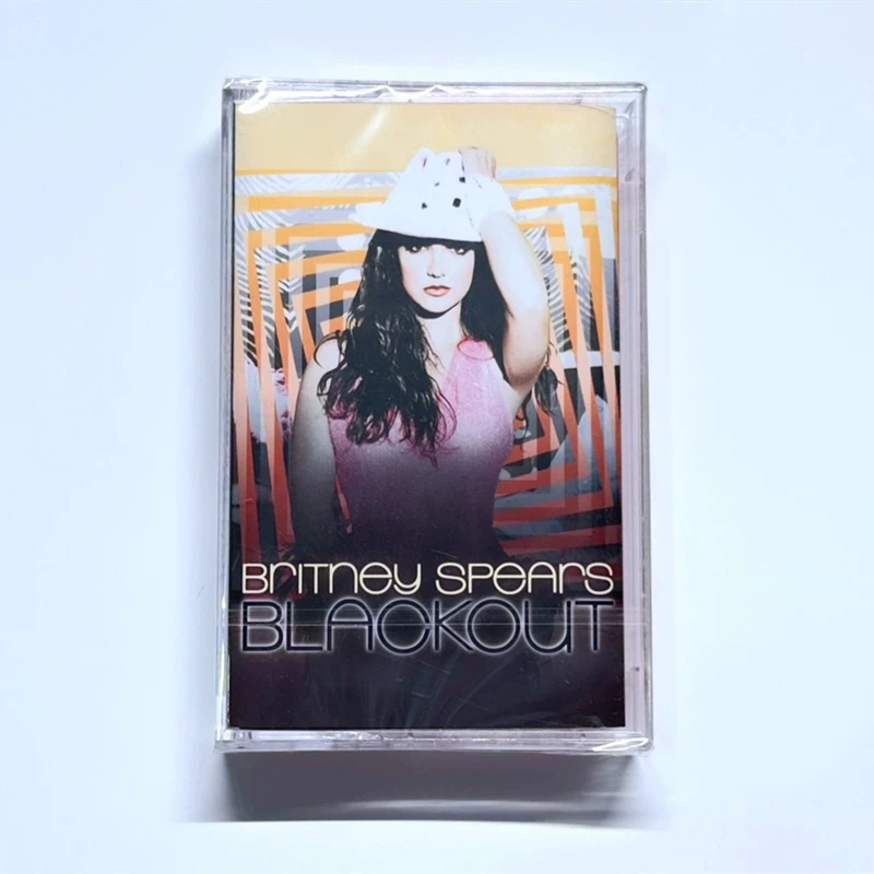 

Pop Britney Spears Music Tape Blackout Album Gimme More Cassettes Cosplay Walkman Recorder Car Soundtracks Box Party Music Gifts