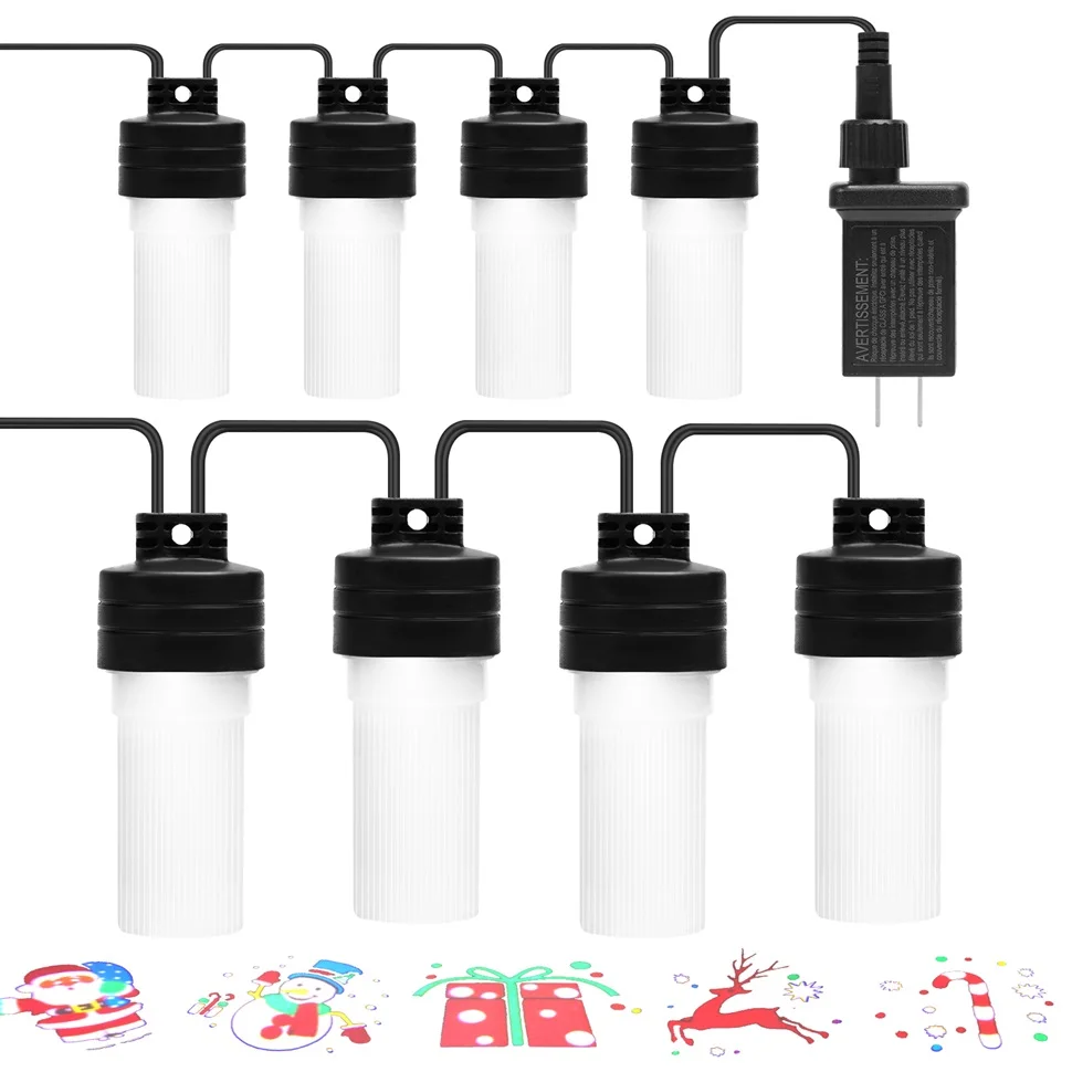 LED Christmas Projector Light Outdoor Waterproof IP65 Snowflake Christmas Party Yard Garden Decoration 8M