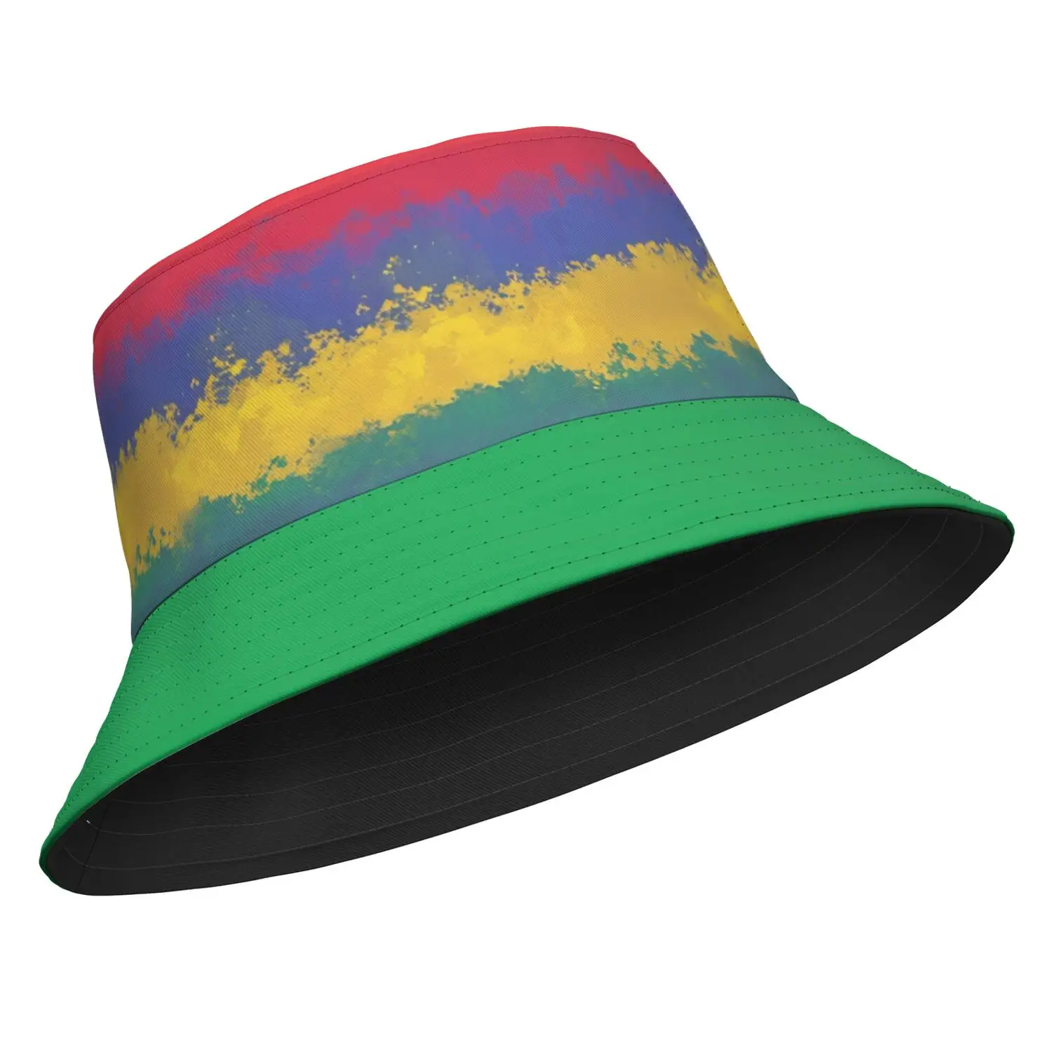 Mauritius Fisherman Hats Free Custom Made Name Team Logo Bucket Cap Country Fishing Travel French Nation Mauritian Flag Headgear
