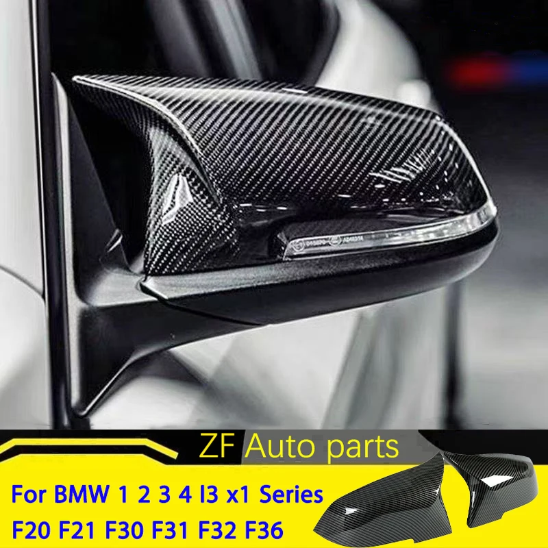 For BMW 1 2 3 4 I3 x1 Series F20 F30 F31 F32 F36 320i 328i 330d 335i M3 Look Replacement style  Carbon Fiber Mirror Cover