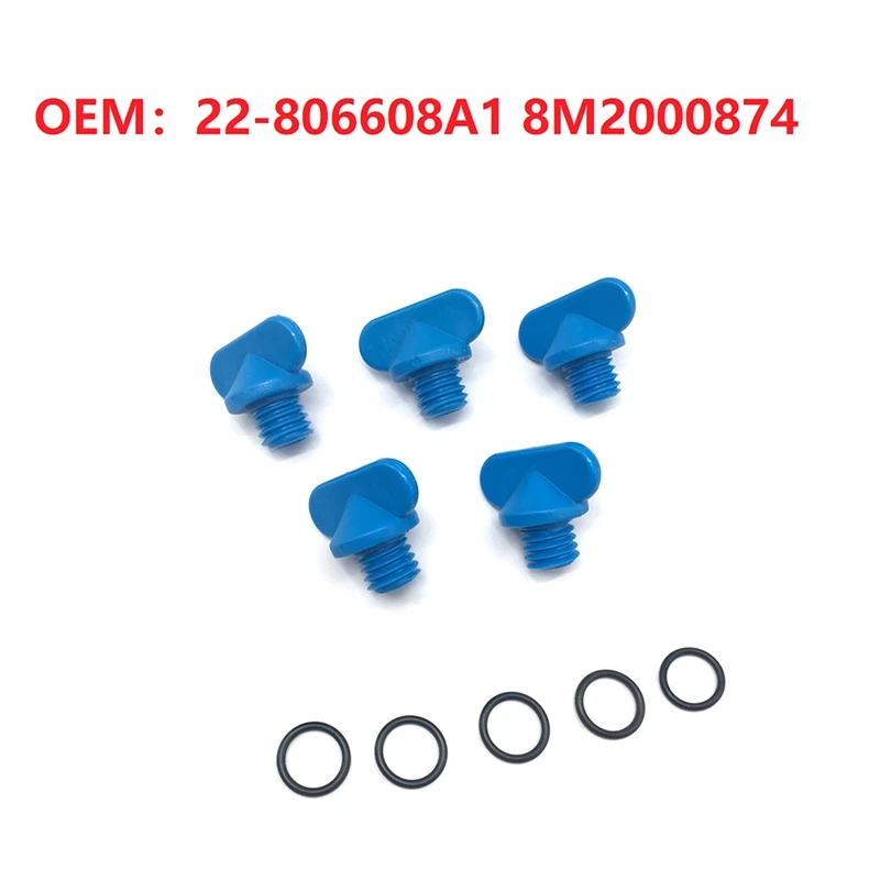 5 Pack Exhaust Manifold Water Drain Plug For Mercruiser Parts 22-806608A1 22-806608A02 8M2000874