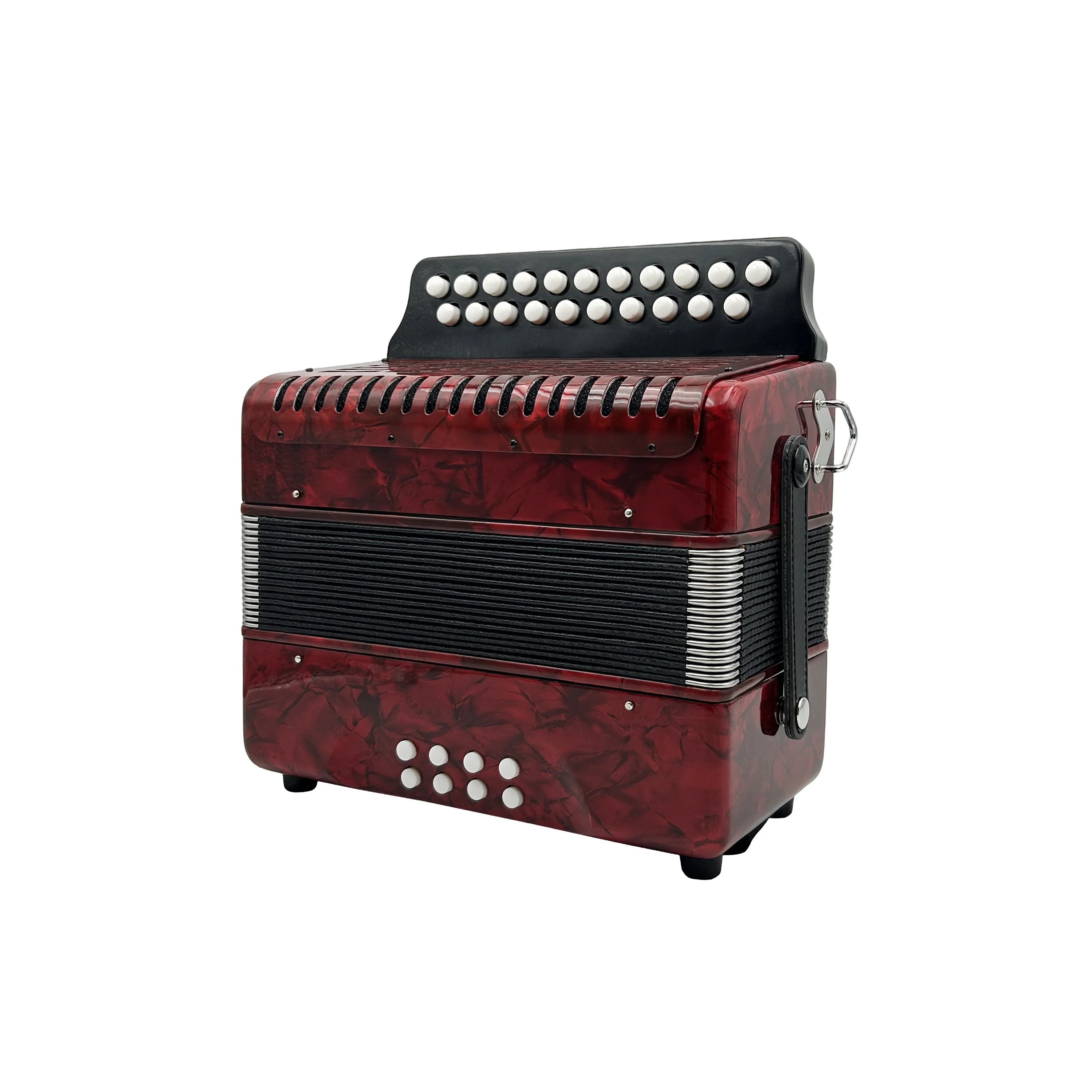 전문가용 크로매틱 21버튼 8베이스 휴대용 학생용 아코디언 악기 레드 색상 JB2108 고품질