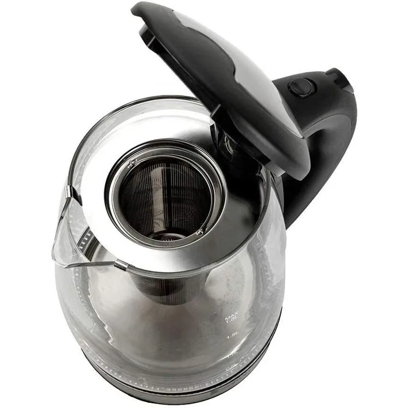 ZOKOP 전기 유리 주전자, 인퓨저, LED 조명, 자동 5 분 차단, 끓이기 건조, 과열 보호, BPA 프리, 1800W, 1.8L