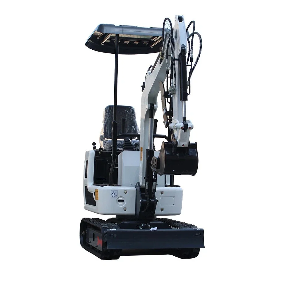 NEW White&Black B&S 1-Ton Mini Excavator Track Digger 13.5HP Hydraulic Thumb can be customized USA STOCK